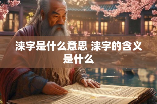 详细阅读:涞字是什么意思 涞字的含义是什么 涞字是什么意思 涞字的含义是什么