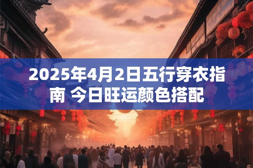 2025年4月2日五行穿衣指南 今日旺运颜色搭配