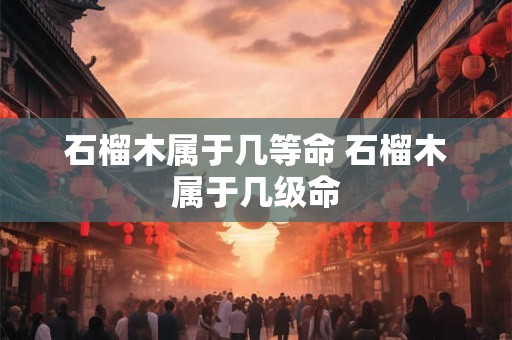 石榴木属于几等命 石榴木属于几级命