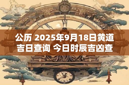 公历 2025年9月18日黄道吉日查询 今日时辰吉凶查询