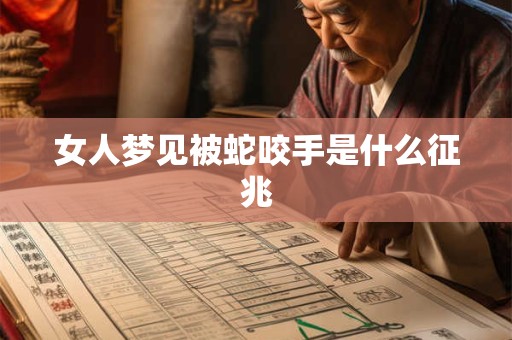 女人梦见被蛇咬手是什么征兆