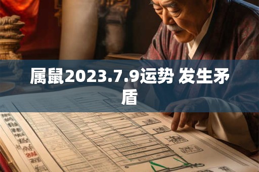 属鼠2023.7.9运势 发生矛盾