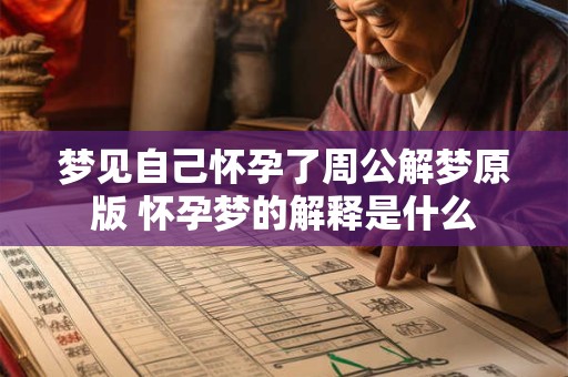 梦见自己怀孕了周公解梦原版 怀孕梦的解释是什么