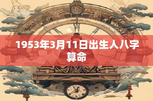 1953年3月11日出生人八字算命
