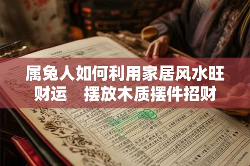 属兔人如何利用家居风水旺财运　摆放木质摆件招财