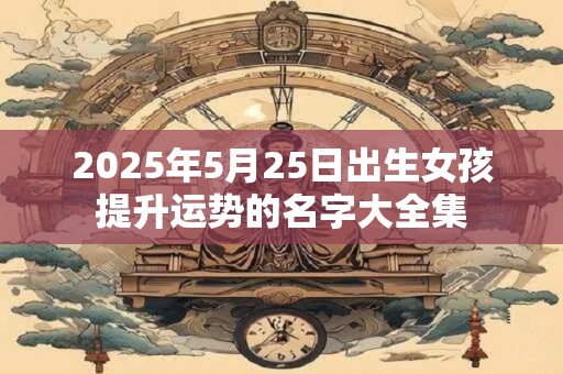 2025年5月25日出生女孩提升运势的名字大全集