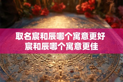 取名宸和辰哪个寓意更好 宸和辰哪个寓意更佳