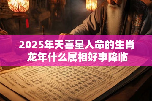 2025年天喜星入命的生肖 龙年什么属相好事降临