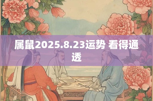 属鼠2025.8.23运势 看得通透