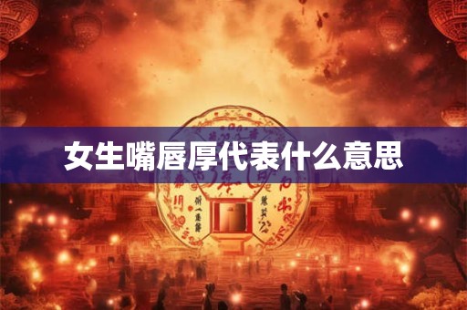 女生嘴唇厚代表什么意思 女生嘴唇厚代表什么意思