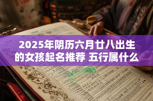 2025年阴历六月廿八出生的女孩起名推荐 五行属什么