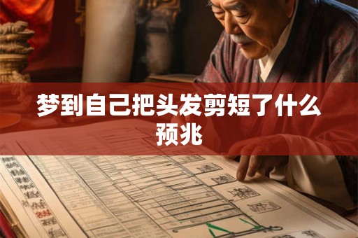 梦到自己把头发剪短了什么预兆