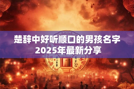 楚辞中好听顺口的男孩名字 2025年最新分享
