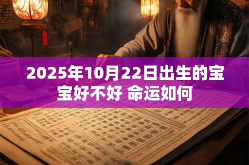 2025年10月22日出生的宝宝好不好 命运如何 2025年10月22日出生的宝宝好不好 命运如何