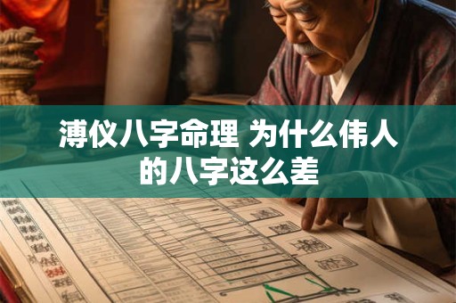 溥仪八字命理 为什么伟人的八字这么差