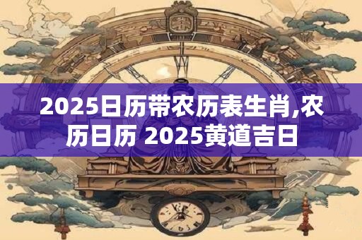 2025日历带农历表生肖,农历日历 2025黄道吉日