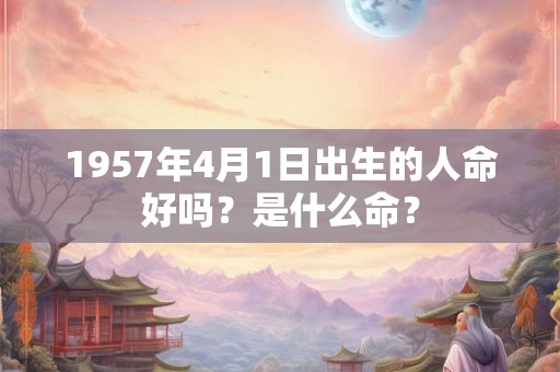 1957年4月1日出生的人命好吗？是什么命？