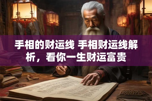 手相的财运线 手相财运线解析，看你一生财运富贵