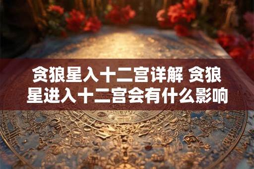 贪狼星入十二宫详解 贪狼星进入十二宫会有什么影响