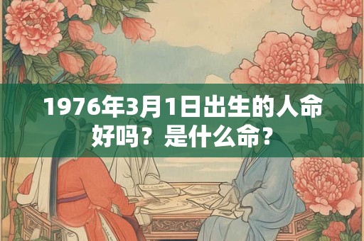 1976年3月1日出生的人命好吗？是什么命？
