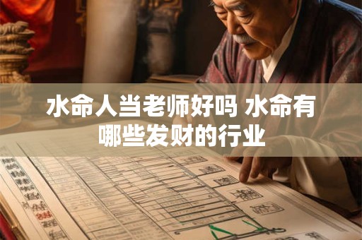 水命人当老师好吗 水命有哪些发财的行业