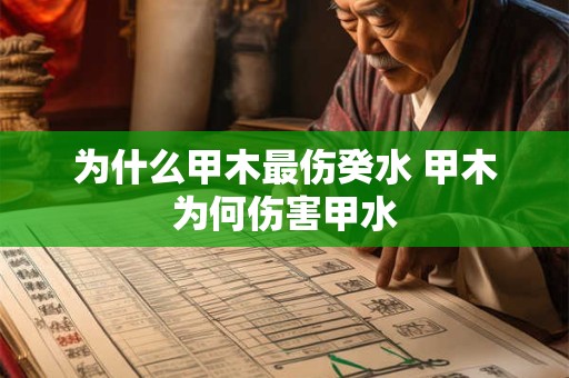 为什么甲木最伤癸水 甲木为何伤害甲水