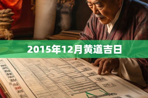 2015年12月黄道吉日