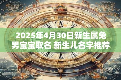 2025年4月30日新生属兔男宝宝取名 新生儿名字推荐