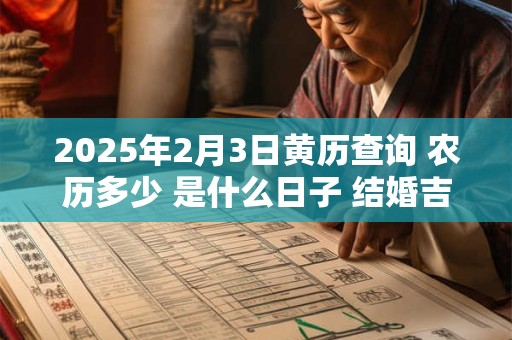 2025年2月3日黄历查询 农历多少 是什么日子 结婚吉时