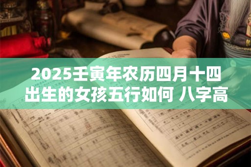 2025壬寅年农历四月十四出生的女孩五行如何 八字高分起名