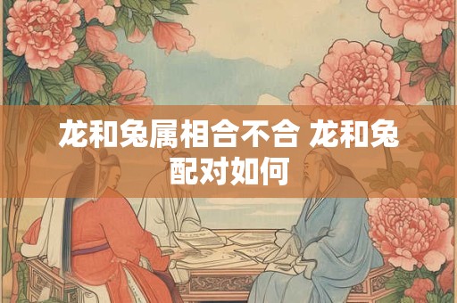 龙和兔属相合不合 龙和兔配对如何