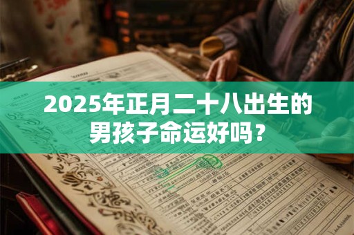 2026年正月二十八出生的男孩子命运好吗？