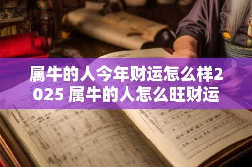 属牛的人今年财运怎么样2025 属牛的人怎么旺财运