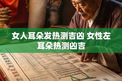 女人耳朵发热测吉凶 女性左耳朵热测凶吉