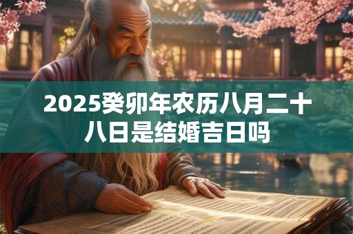 2025癸卯年农历八月二十八日是结婚吉日吗