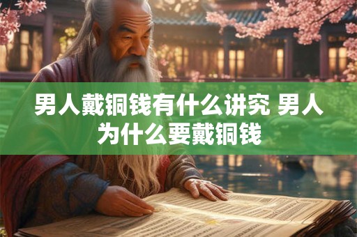男人戴铜钱有什么讲究 男人为什么要戴铜钱