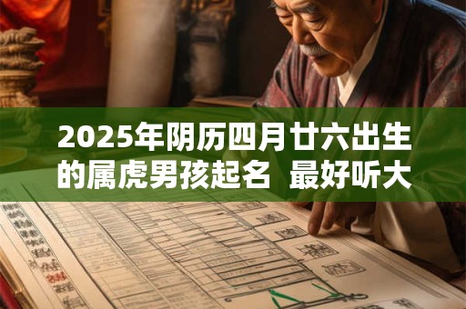 2025年阴历四月廿六出生的属虎男孩起名  最好听大气的名字