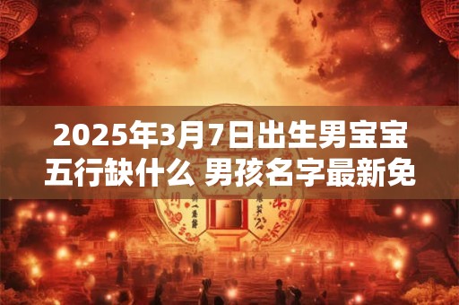 2025年3月7日出生男宝宝五行缺什么 男孩名字最新免费版