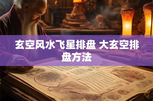玄空风水飞星排盘 大玄空排盘方法