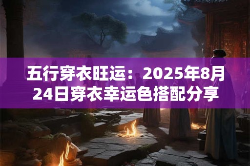 五行穿衣旺运：2025年8月24日穿衣幸运色搭配分享