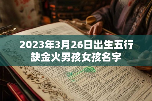 2023年3月26日出生五行缺金火男孩女孩名字