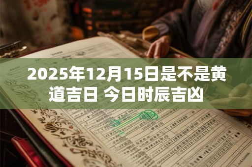 2025年12月15日是不是黄道吉日 今日时辰吉凶 2025年12月15日是不是黄道吉日 今日时辰吉凶