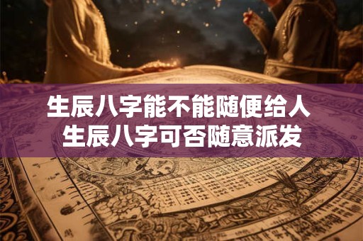 生辰八字能不能随便给人 生辰八字可否随意派发