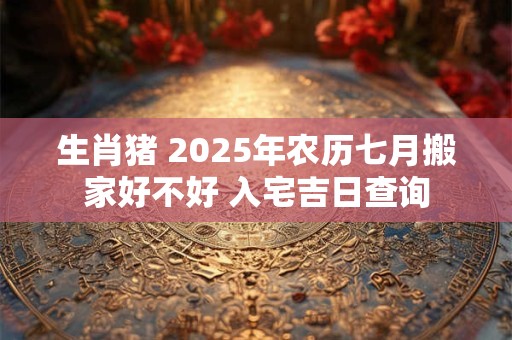 生肖猪 2025年农历七月搬家好不好 入宅吉日查询