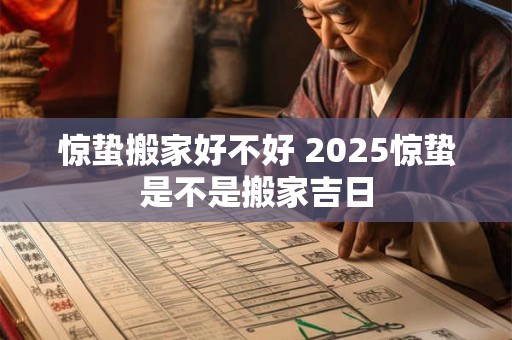 惊蛰搬家好不好 2025惊蛰是不是搬家吉日