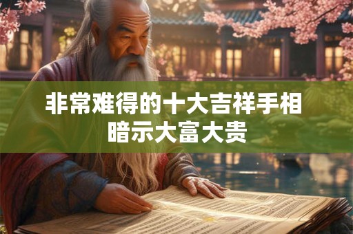 非常难得的十大吉祥手相 暗示大富大贵