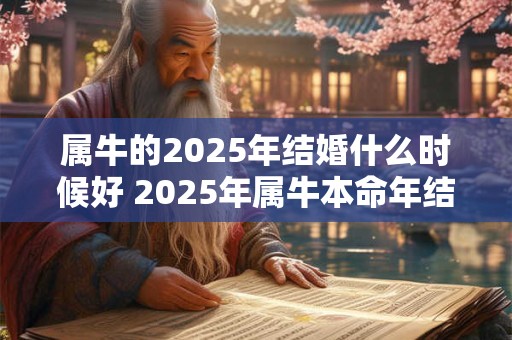 属牛的2025年结婚什么时候好 2025年属牛本命年结婚吉日