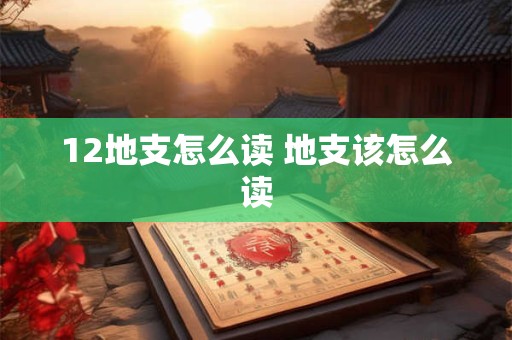 12地支怎么读 地支该怎么读