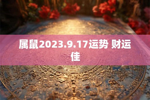 属鼠2023.9.17运势 财运佳