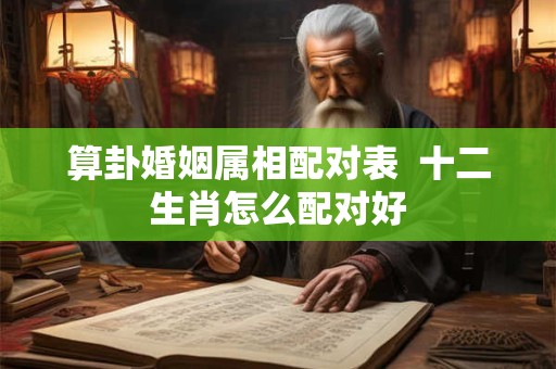 算卦婚姻属相配对表  十二生肖怎么配对好